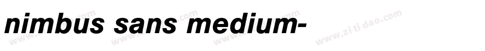 nimbus sans medium字体转换
